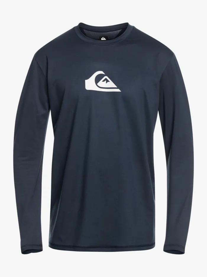 Rashguards Men Quiksilver Solid Streak Long Sleeve Upf 50 Surf Tee Navy Blazer Rashguards Men Quiksilver Solid Streak Long Sleeve Upf 50 Surf Tee Navy Blazer