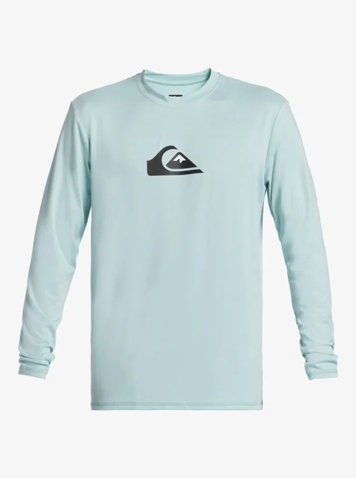Rashguards Men Quiksilver Solid Streak Long Sleeve Upf 50 Surf Tee Pastel Turquoise Rashguards Men Quiksilver Solid Streak Long Sleeve Upf 50 Surf Tee Pastel Turquoise