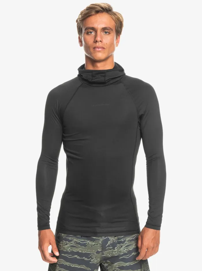 Rashguards Men Quiksilver Storm Tripper Long Sleeve Rashguard Black Rashguards Men Quiksilver Storm Tripper Long Sleeve Rashguard Black