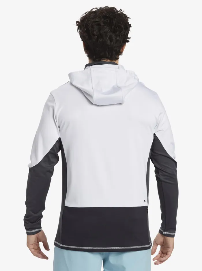 Rashguards Men Quiksilver Waterman Angler Hooded Upf 50 Long Sleeve Surf Tee White Rashguards Men Quiksilver Waterman Angler Hooded Upf 50 Long Sleeve Surf Tee White