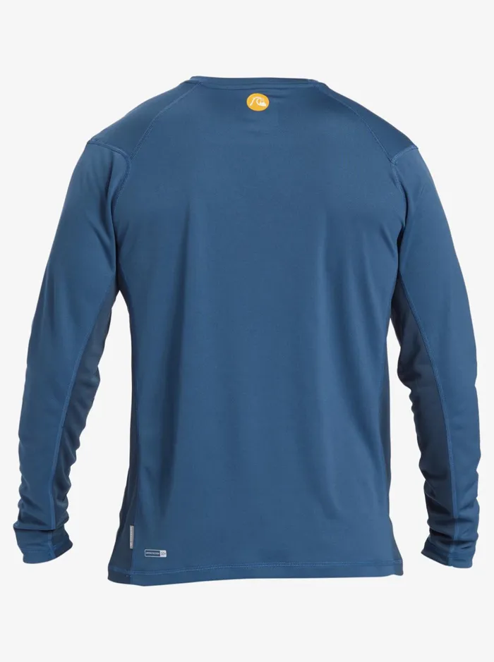 Rashguards Men Quiksilver Waterman Bamboo Check 2 Upf 50 Long Sleeve Surf Tee Ensign Blue Rashguards Men Quiksilver Waterman Bamboo Check 2 Upf 50 Long Sleeve Surf Tee Ensign Blue