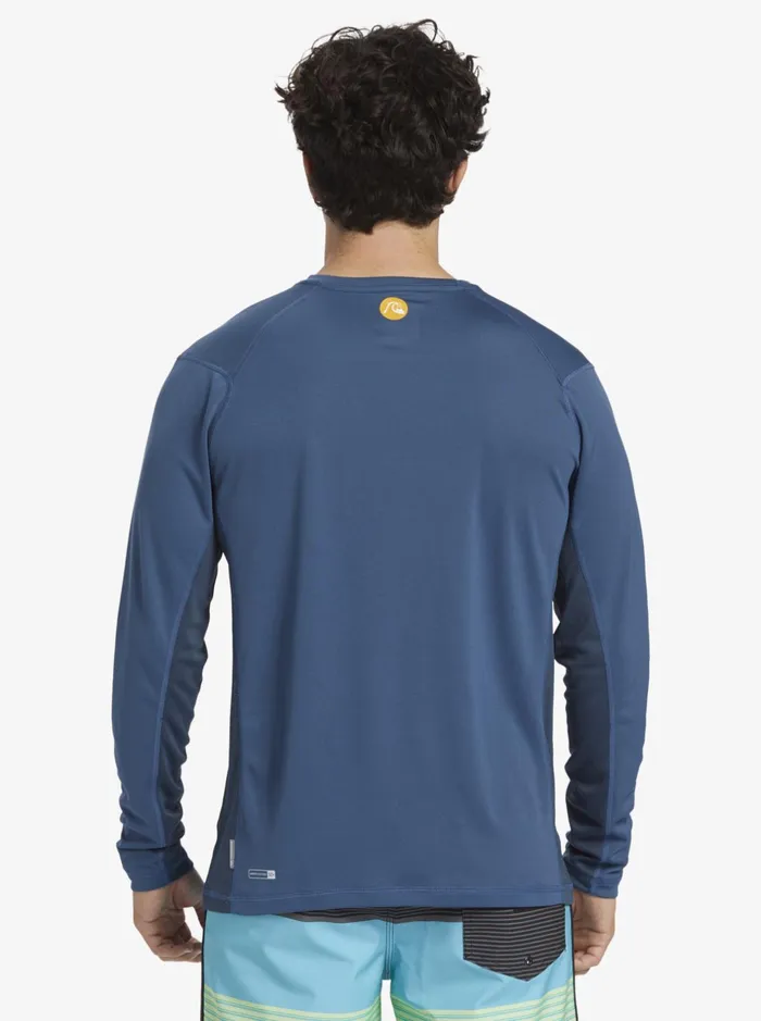 Rashguards Men Quiksilver Waterman Bamboo Check 2 Upf 50 Long Sleeve Surf Tee Ensign Blue Rashguards Men Quiksilver Waterman Bamboo Check 2 Upf 50 Long Sleeve Surf Tee Ensign Blue