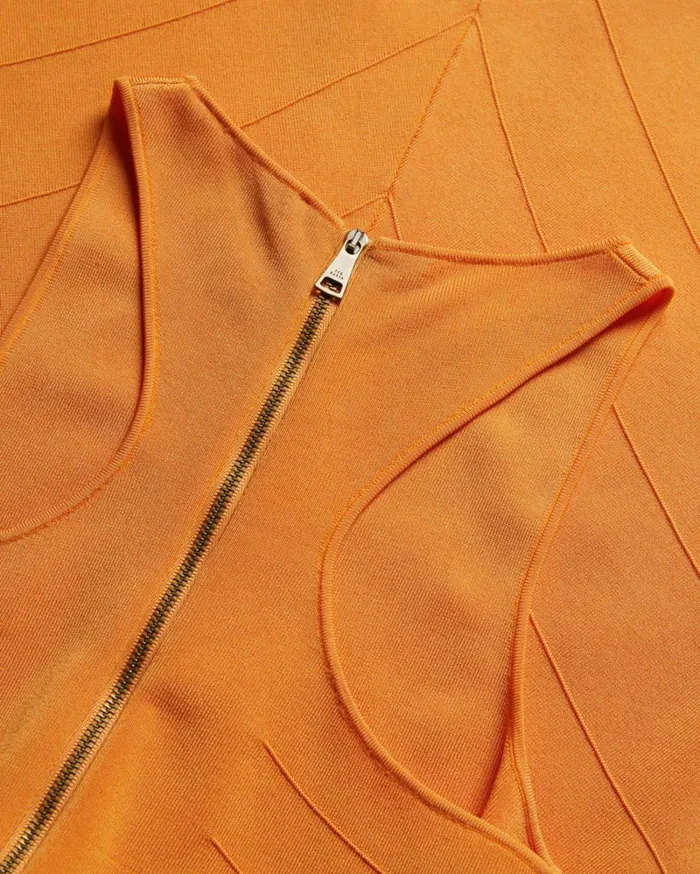 Rayon Flippy Knit Dress Dark Orange Women Ted Baker Dresses Rayon Flippy Knit Dress Dark Orange Women Ted Baker Dresses