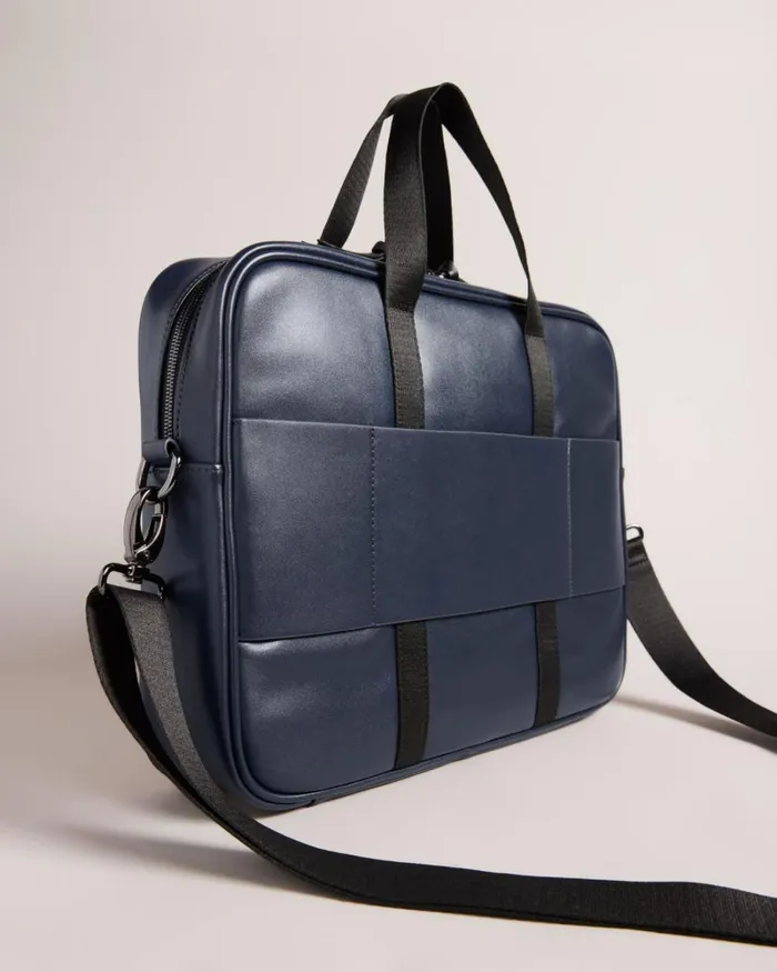 Recycled PU Document Bag Navy Men Ted Baker Document Bags
