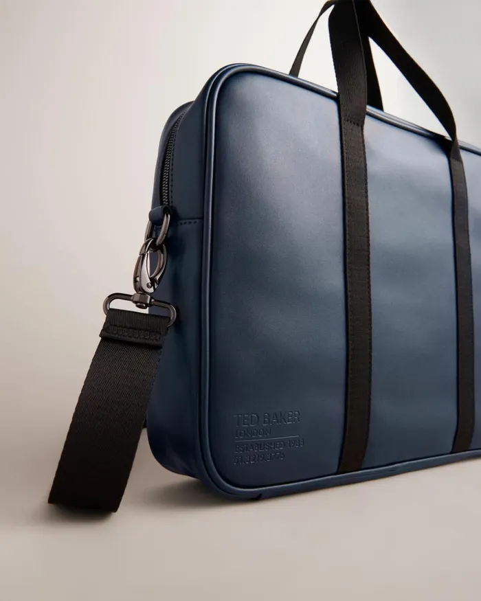 Recycled PU Document Bag Navy Men Ted Baker Document Bags