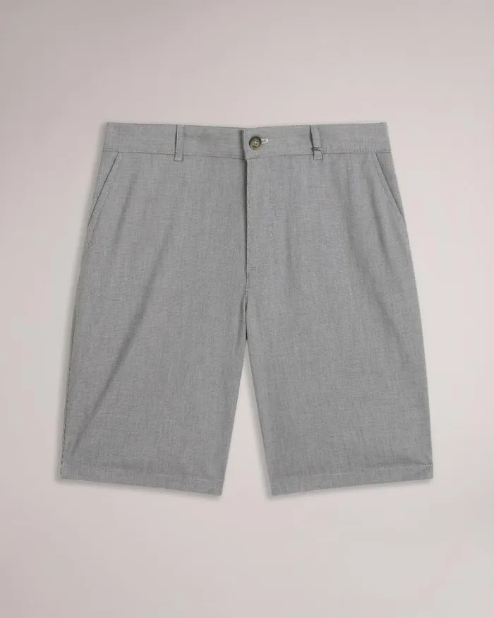 Regular Fit Cotton Shorts Black Men Ted Baker Clothing
