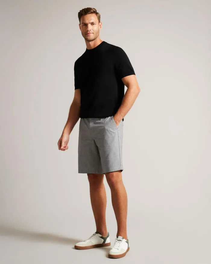 Regular Fit Cotton Shorts Black Men Ted Baker Clothing Regular Fit Cotton Shorts Black Men Ted Baker Clothing