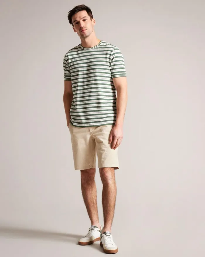 Regular Fit Geometric Shorts Natural Men Ted Baker Clothing Regular Fit Geometric Shorts Natural Men Ted Baker Clothing