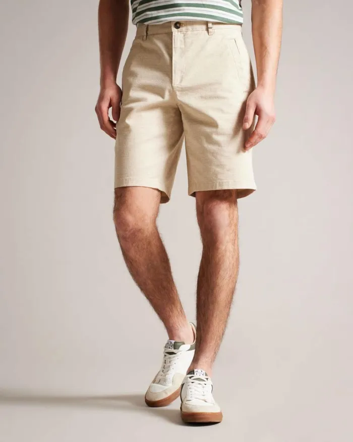Regular Fit Geometric Shorts Natural Men Ted Baker Clothing Regular Fit Geometric Shorts Natural Men Ted Baker Clothing