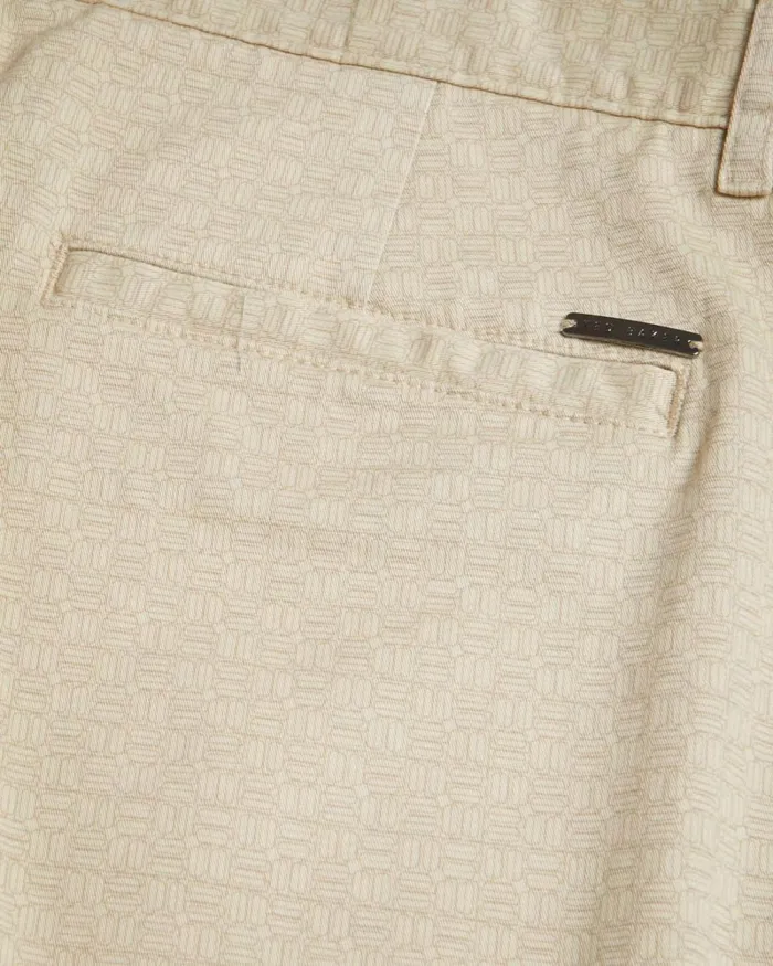 Regular Fit Geometric Shorts Natural Men Ted Baker Clothing Regular Fit Geometric Shorts Natural Men Ted Baker Clothing