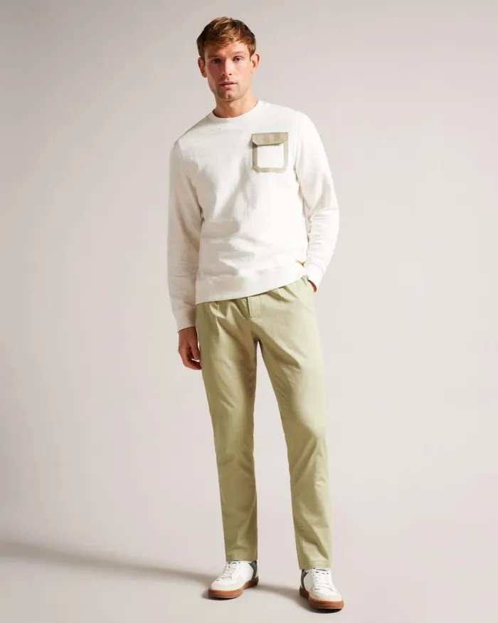 Regular Fit Herringbone Trousers Natural Men Ted Baker Clothing Regular Fit Herringbone Trousers Natural Men Ted Baker Clothing
