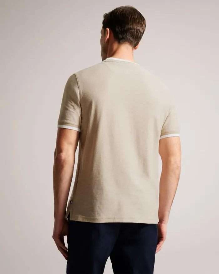 Regular Fit Textured TShirt Tan Men Ted Baker Clothing Regular Fit Textured TShirt Tan Men Ted Baker Clothing