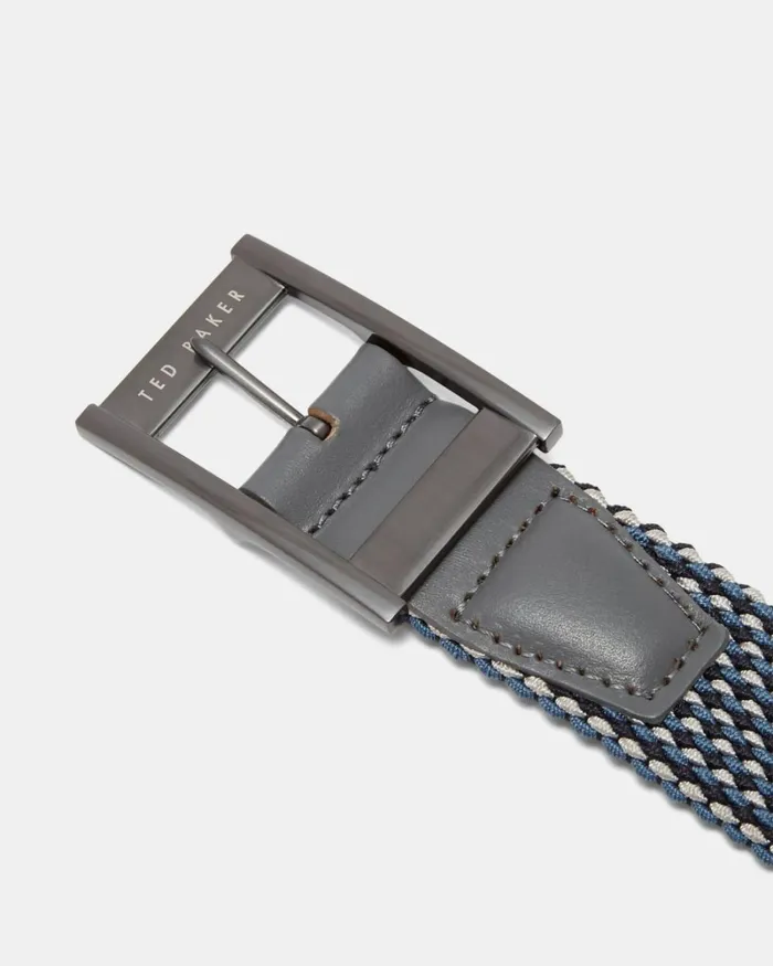 Reversible Elastic Belt Navy Men Ted Baker Belts Reversible Elastic Belt Navy Men Ted Baker Belts