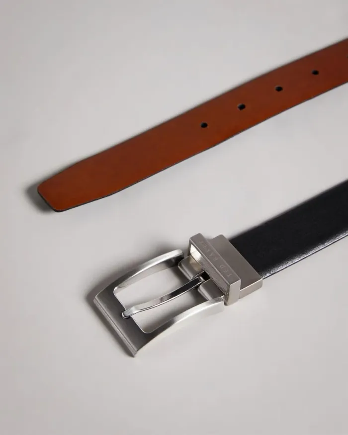Reversible Leather Belt Black Men Ted Baker Belts