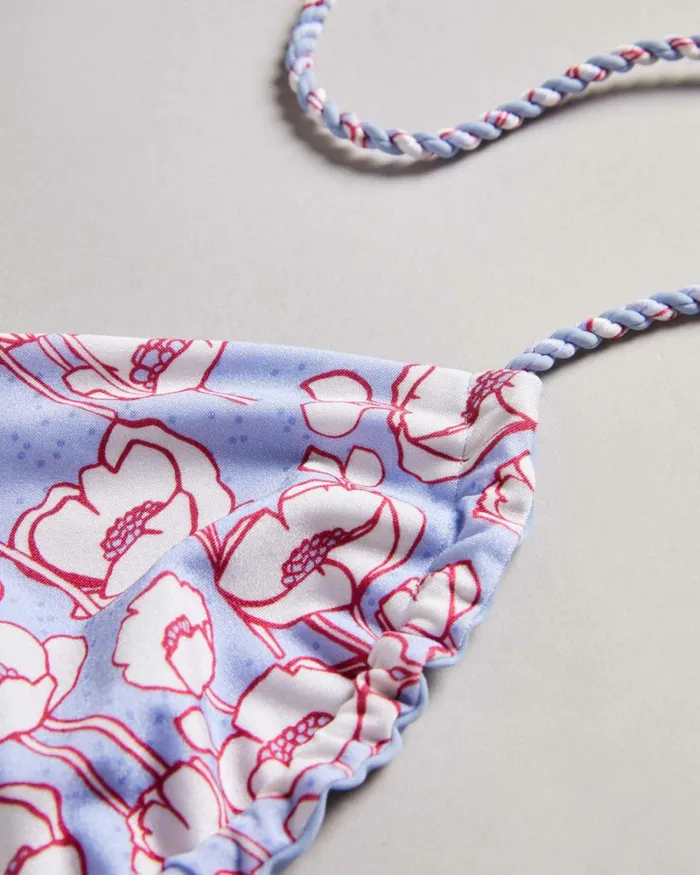 Reversible Poppy Print Bikini Top Blue Women Ted Baker Clothing Reversible Poppy Print Bikini Top Blue Women Ted Baker Clothing