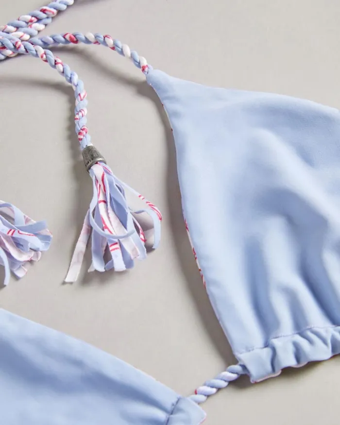 Reversible Poppy Print Bikini Top Blue Women Ted Baker Clothing Reversible Poppy Print Bikini Top Blue Women Ted Baker Clothing