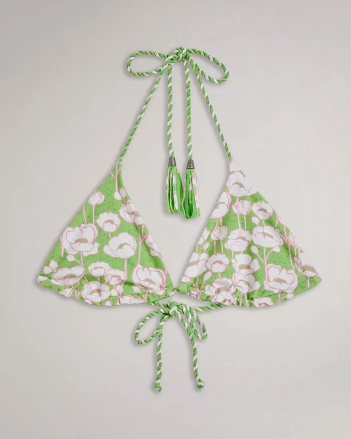 Reversible Poppy Print Bikini Top Green Women Ted Baker Clothing