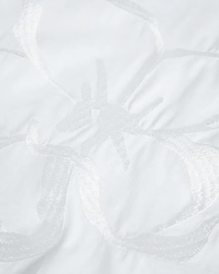 Roll Sleeve Tee With Satin Stitch Magnolia White Women Ted Baker Clothing