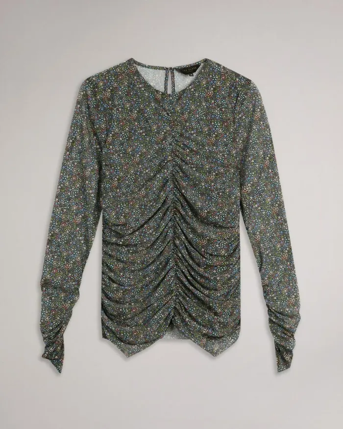 Rouched Front Jersey Top Black Women Ted Baker Tops and TShirts
