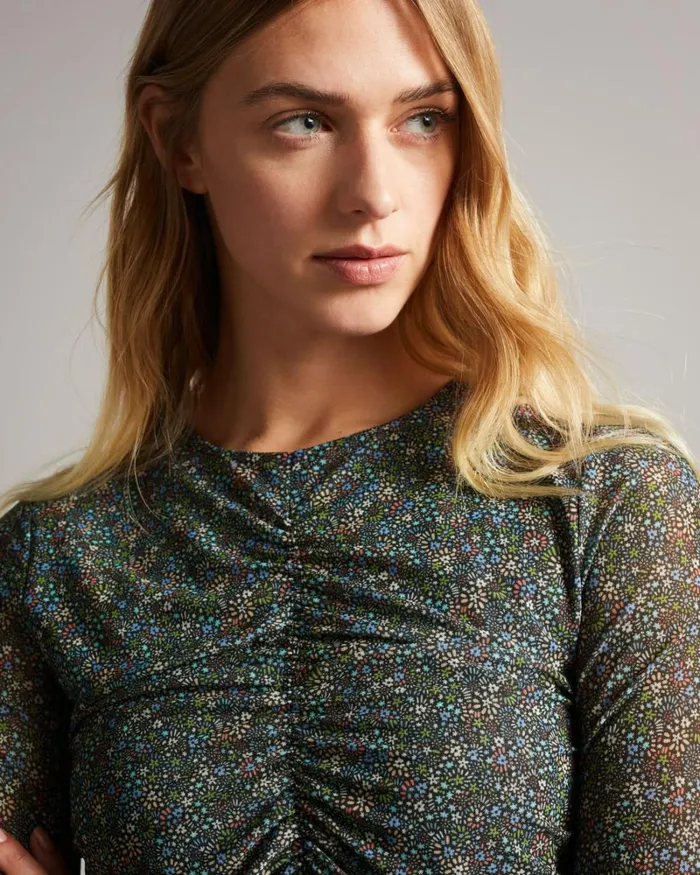 Rouched Front Jersey Top Black Women Ted Baker Tops and TShirts Rouched Front Jersey Top Black Women Ted Baker Tops and TShirts
