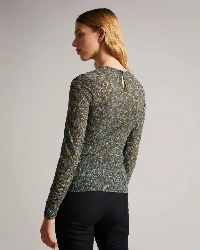 Rouched Front Jersey Top Black Women Ted Baker Tops and TShirts Rouched Front Jersey Top Black Women Ted Baker Tops and TShirts