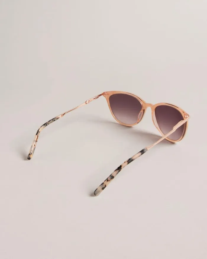 Rounded Cat Eye Sunglasses Light Blue Women Ted Baker Sunglasses