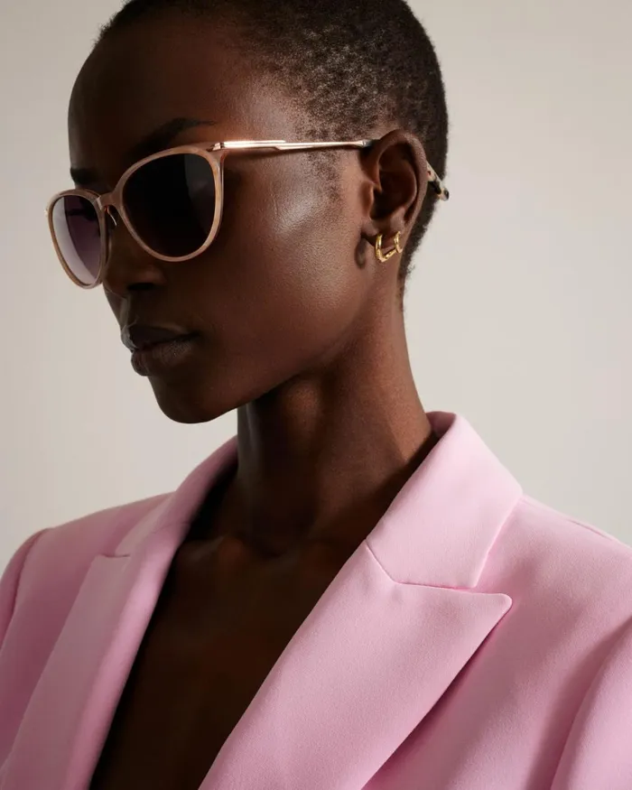Rounded Cat Eye Sunglasses Light Blue Women Ted Baker Sunglasses Rounded Cat Eye Sunglasses Light Blue Women Ted Baker Sunglasses