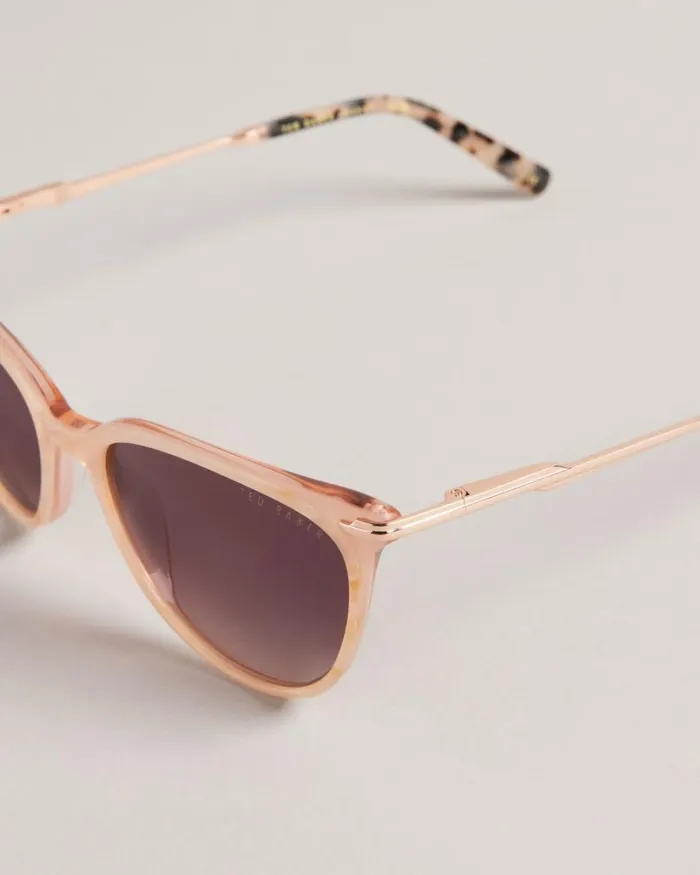 Rounded Cat Eye Sunglasses Light Blue Women Ted Baker Sunglasses Rounded Cat Eye Sunglasses Light Blue Women Ted Baker Sunglasses