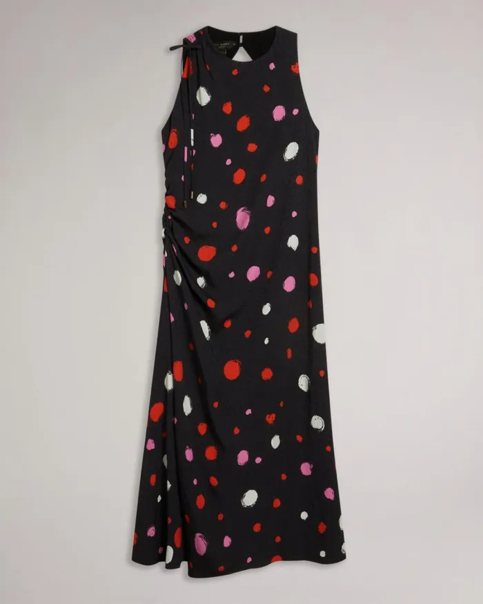 Ruched Side Detail Midi Dress Black Women Ted Baker Dresses