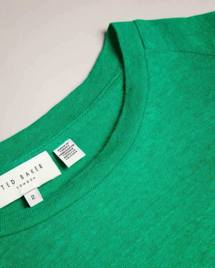 Ruffle Sleeve TShirt Green Women Ted Baker Clothing Ruffle Sleeve TShirt Green Women Ted Baker Clothing