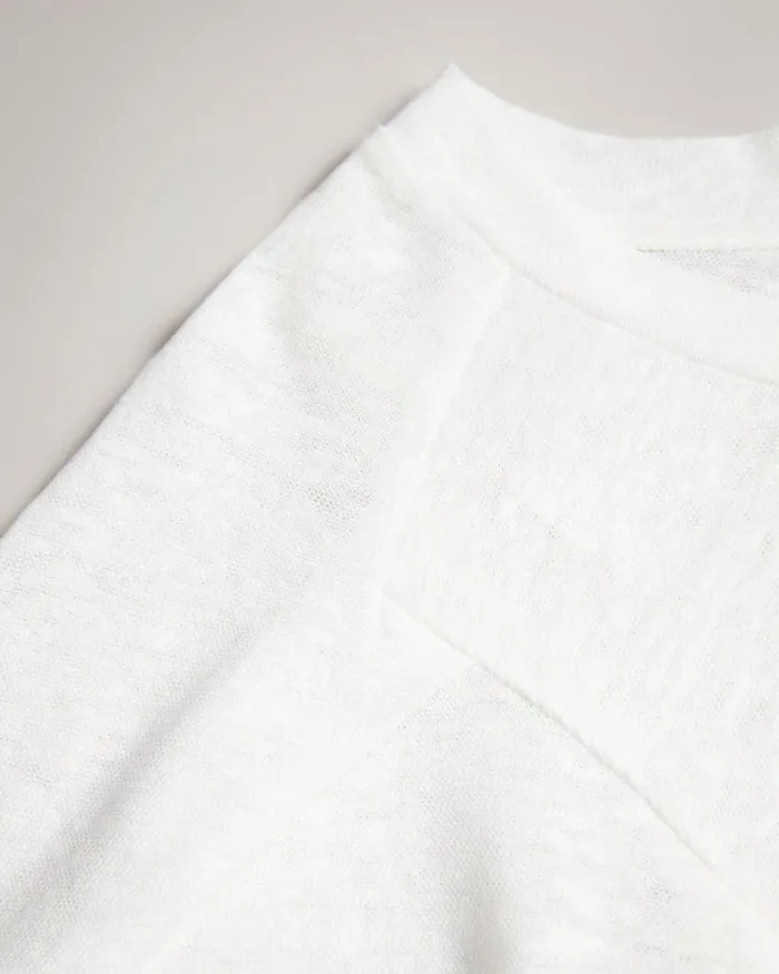 Ruffle Sleeve TShirt White Women Ted Baker Clothing Ruffle Sleeve TShirt White Women Ted Baker Clothing