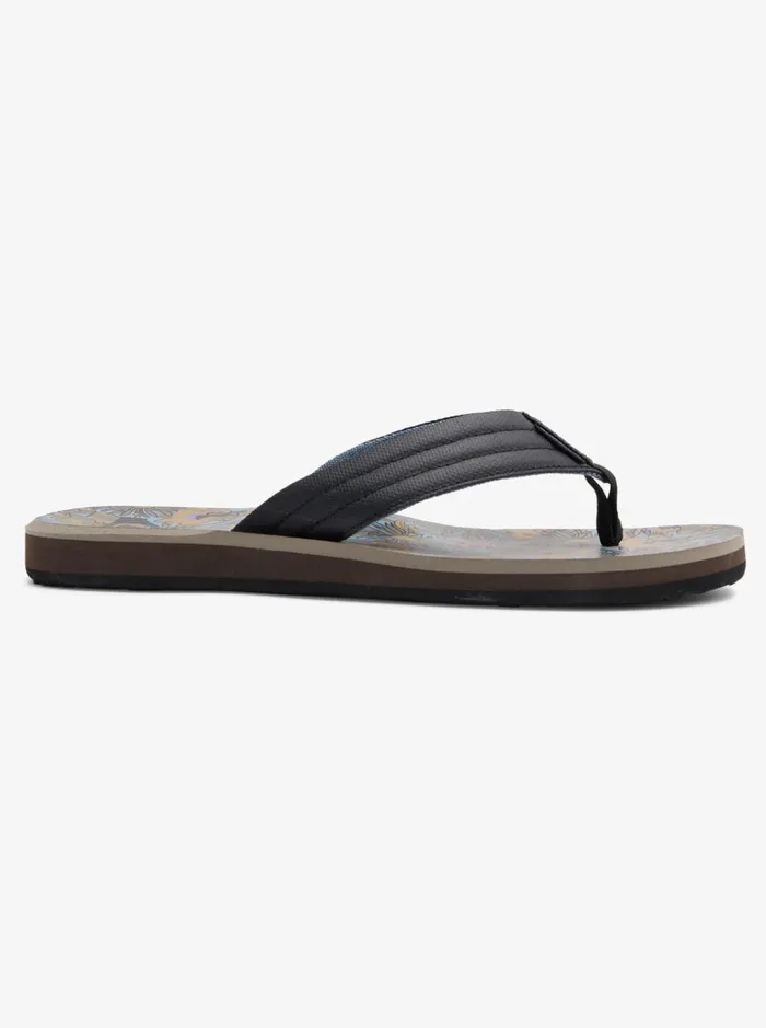 Sandals Men Quiksilver Carver Print Sandals Blackgreyblue Sandals Men Quiksilver Carver Print Sandals Blackgreyblue