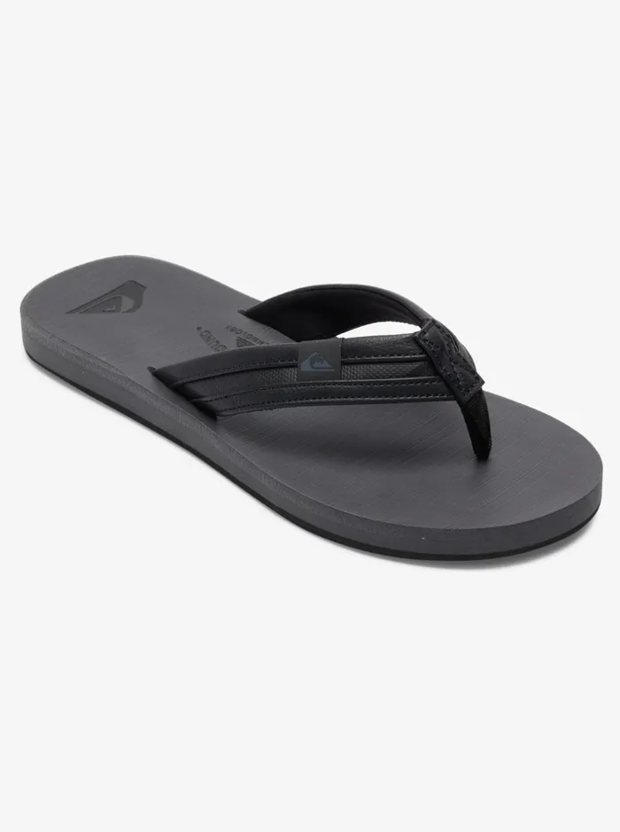 Sandals Men Quiksilver Carver Squish Sandals Blackgreyblack