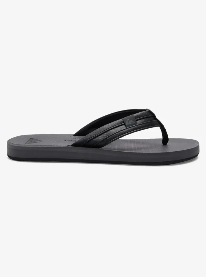 Sandals Men Quiksilver Carver Squish Sandals Blackgreyblack Sandals Men Quiksilver Carver Squish Sandals Blackgreyblack