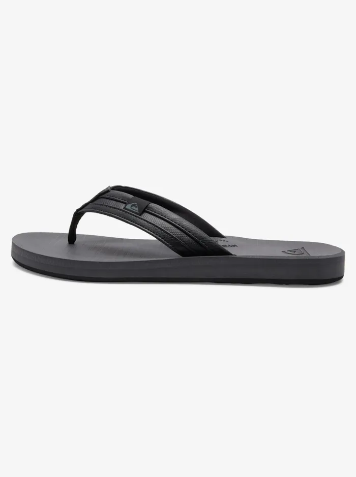 Sandals Men Quiksilver Carver Squish Sandals Blackgreyblack Sandals Men Quiksilver Carver Squish Sandals Blackgreyblack