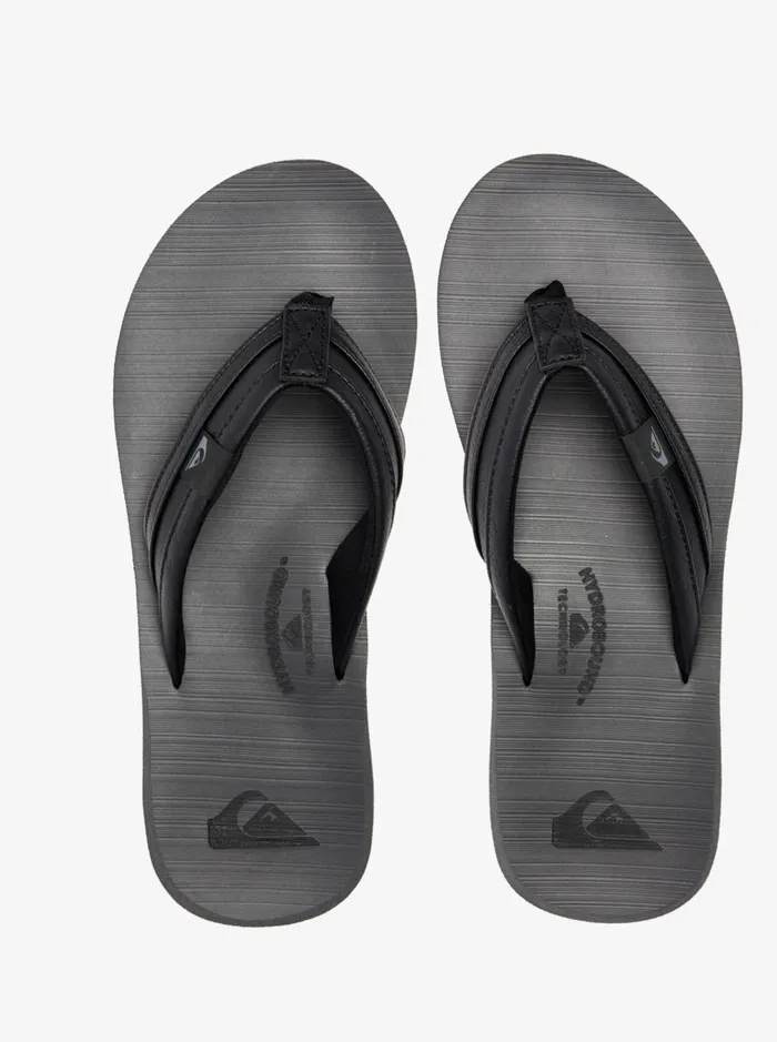 Sandals Men Quiksilver Carver Squish Sandals Blackgreyblack Sandals Men Quiksilver Carver Squish Sandals Blackgreyblack
