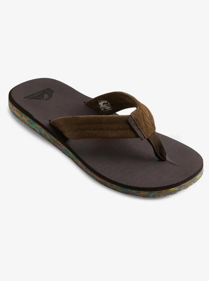 Sandals Men Quiksilver Carver Suede Recycled Sandals Brown 2