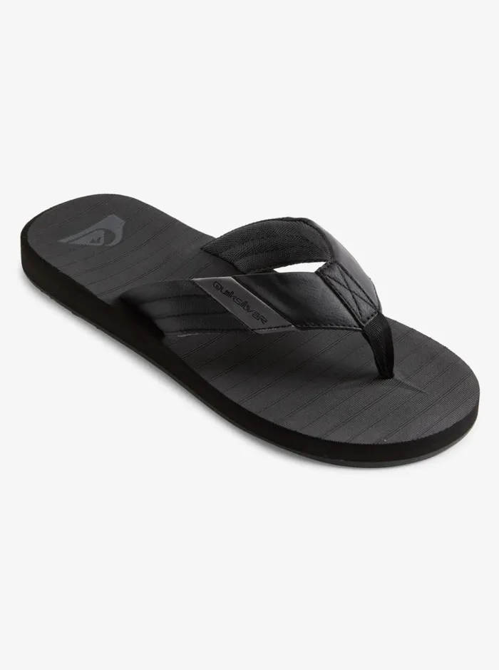Sandals Men Quiksilver Carver Tropics Sandals Blackblackgrey