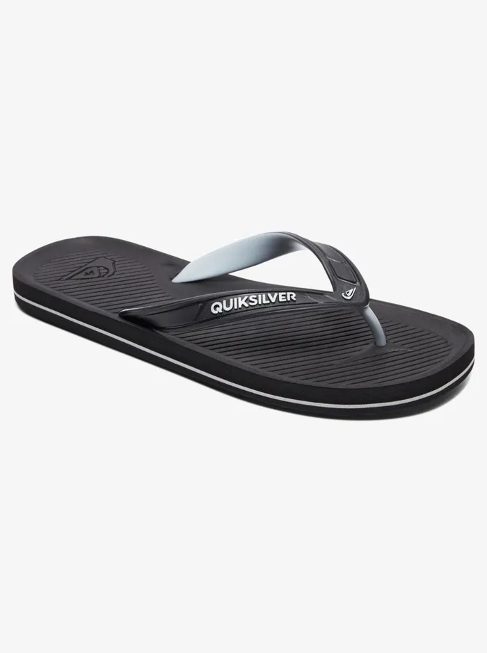 Sandals Men Quiksilver Haleiwa FlipFlops Blackgreyblack
