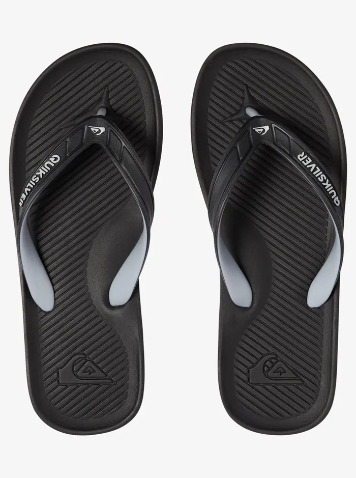 Sandals Men Quiksilver Haleiwa FlipFlops Blackgreyblack Sandals Men Quiksilver Haleiwa FlipFlops Blackgreyblack