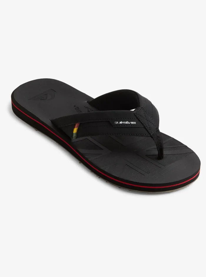 Sandals Men Quiksilver Island Oasis Squish Sandals Black 1