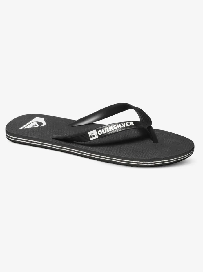 Sandals Men Quiksilver Molokai FlipFlops Blackblackwhite