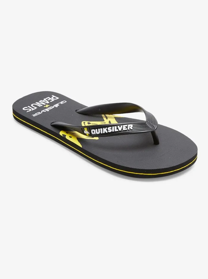 Sandals Men Quiksilver Quiksilver X Peanuts Molokai FlipFlops Black 1
