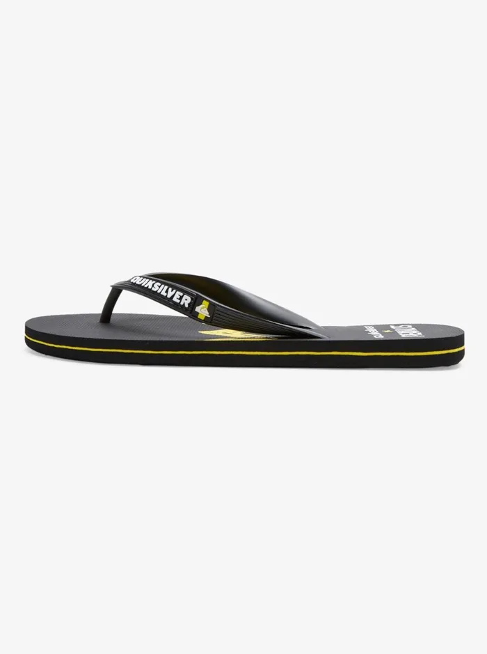 Sandals Men Quiksilver Quiksilver X Peanuts Molokai FlipFlops Black 1 Sandals Men Quiksilver Quiksilver X Peanuts Molokai FlipFlops Black 1