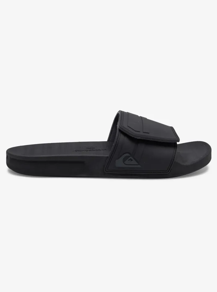 Sandals Men Quiksilver Rivi Adjustable Slides Blackgreyblack Sandals Men Quiksilver Rivi Adjustable Slides Blackgreyblack