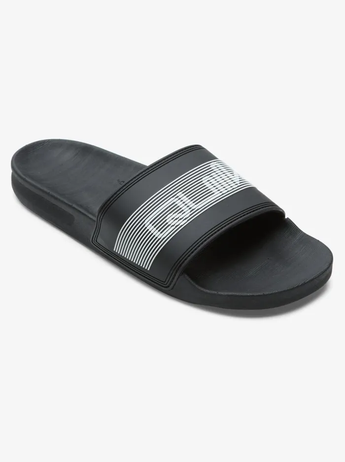 Sandals Men Quiksilver Rivi Wordmark Slides Black 3