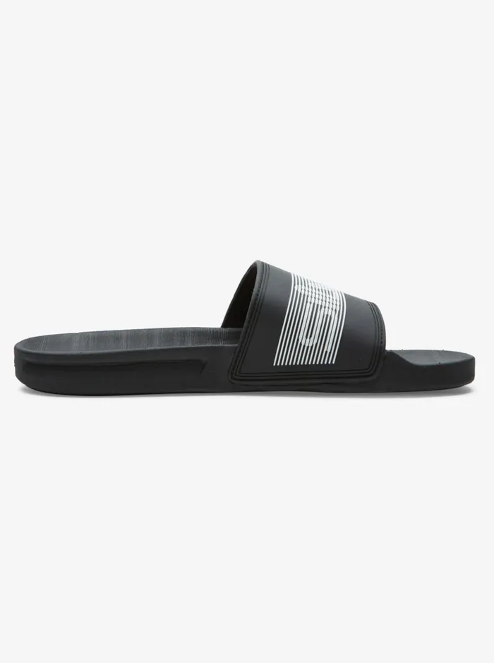 Sandals Men Quiksilver Rivi Wordmark Slides Black 3 Sandals Men Quiksilver Rivi Wordmark Slides Black 3