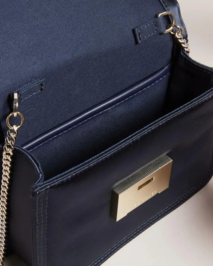 Satin Cross Body Bag Dark Blue Women Ted Baker Bags Satin Cross Body Bag Dark Blue Women Ted Baker Bags