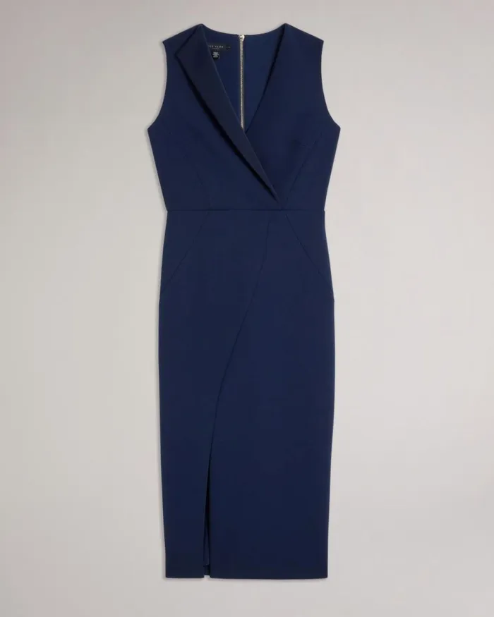 Seam Detail Bodycon Dress Dark Navy Women Ted Baker Clothing