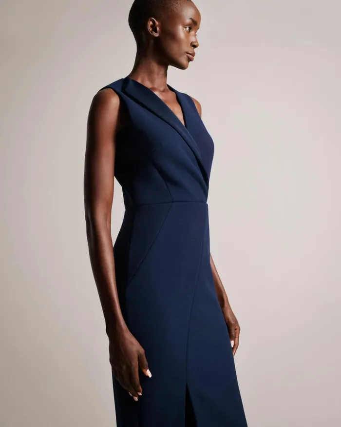 Seam Detail Bodycon Dress Dark Navy Women Ted Baker Clothing Seam Detail Bodycon Dress Dark Navy Women Ted Baker Clothing